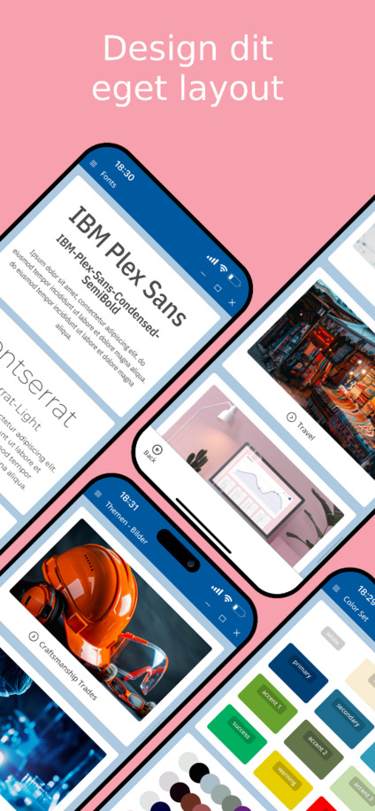 Design dit eget layout i Website Builder App – smartphone
